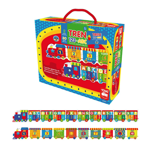 Puzzle Rompecabezas Tren 123-ABC (2 x 30 Piezas) - Toyng