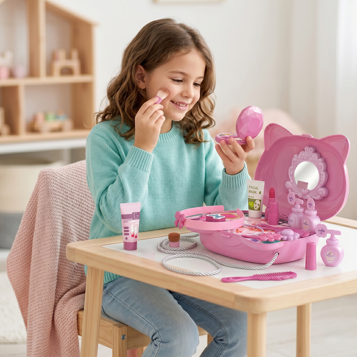 Cartera Infantil de Gata + Accesorios de Belleza – Toyng