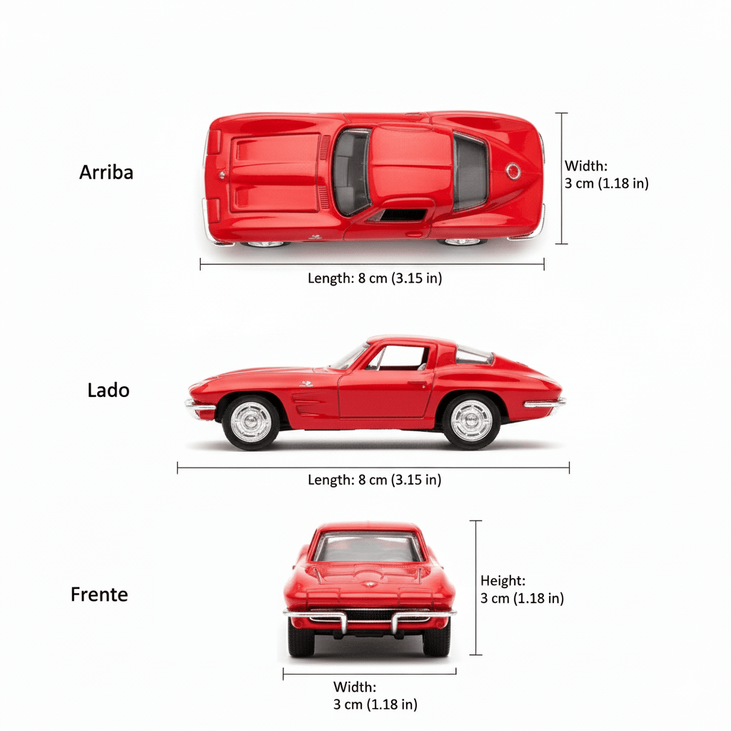 Auto Chevrolet Corvette 1963 Escala 1:60 - Welly - Toyng Chile