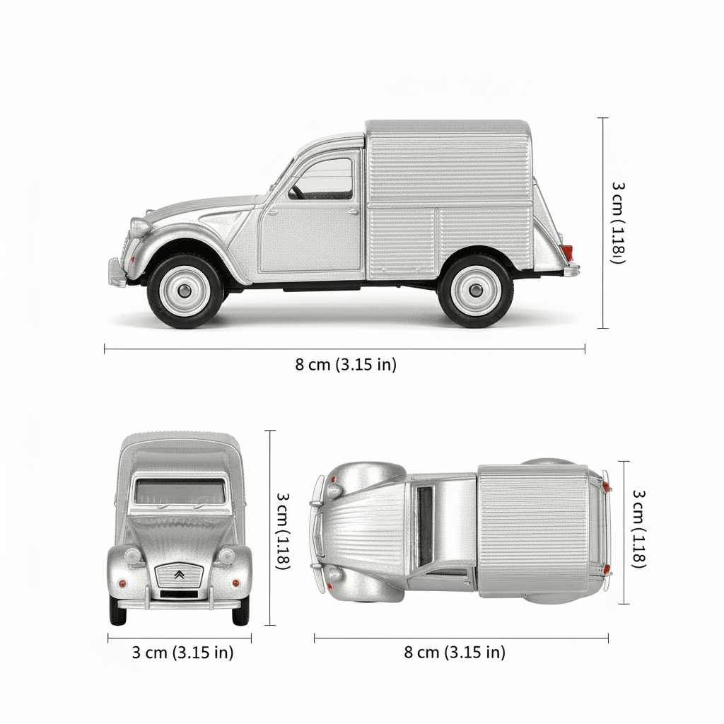 Auto Citroen 2CV Fourgonnette Escala 1:60 - Welly - Toyng Chile