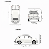 Auto Fiat 600 Escala 1:60 - Welly - Toyng Chile