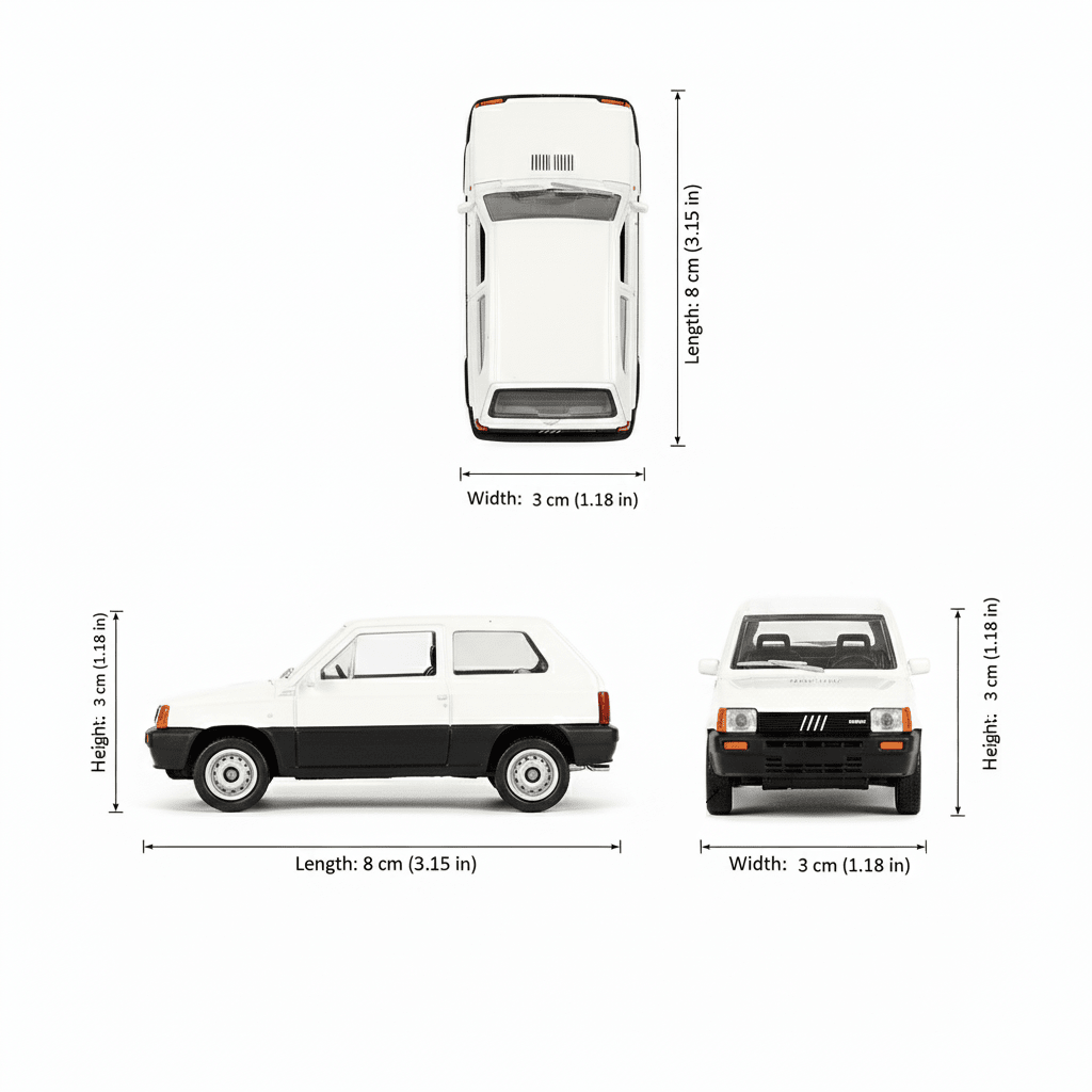 Auto Fiat Panda Escala 1:60 - Welly - Toyng Chile