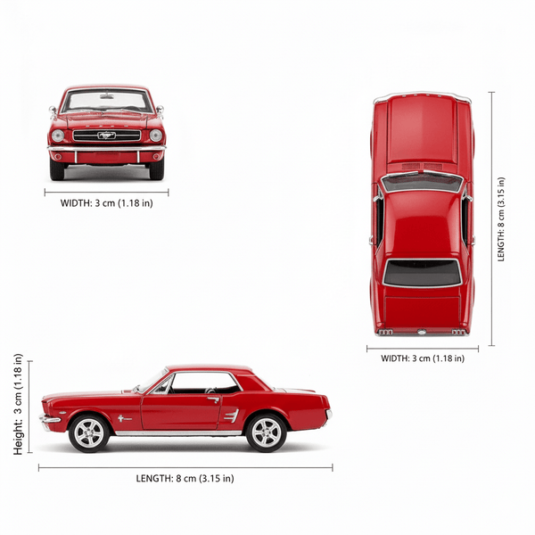 Auto Ford Mustang Coupe 1964 Escala 1:60 - Welly - Toyng Chile