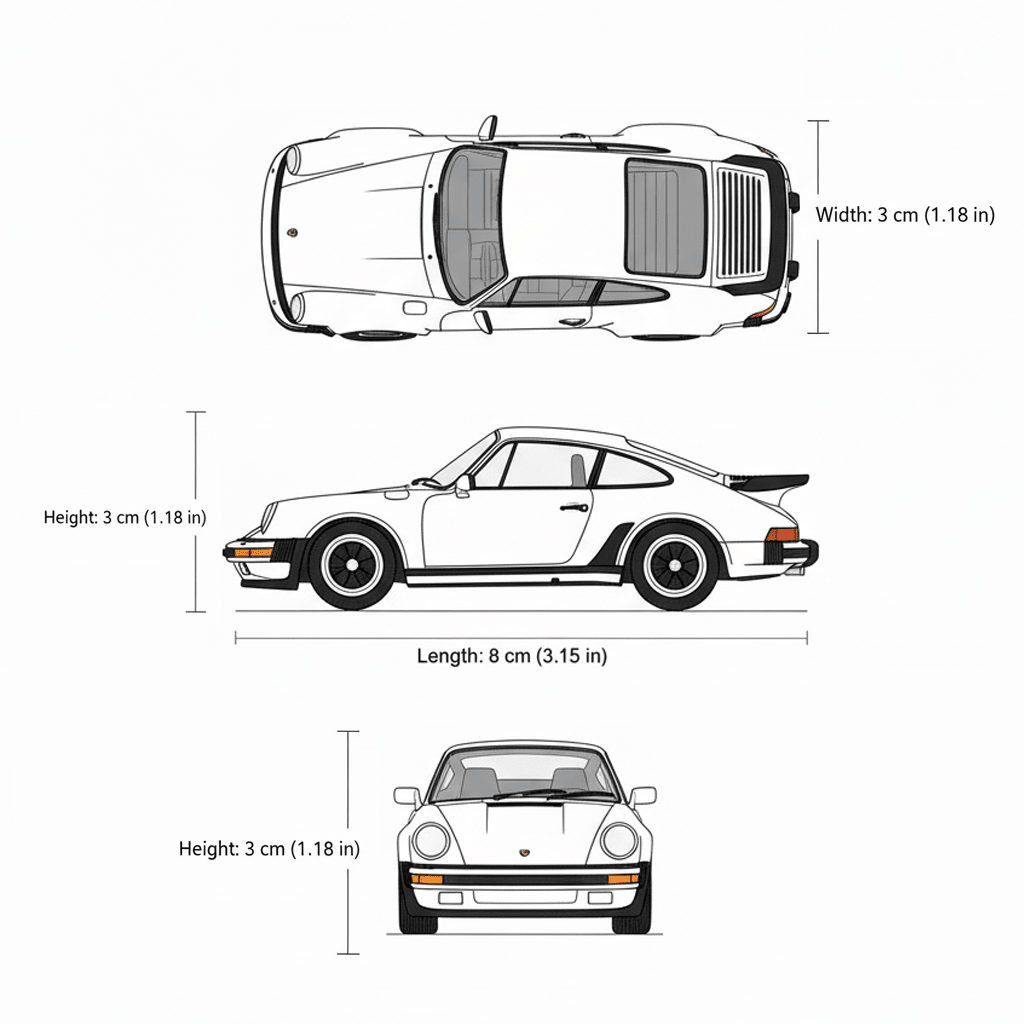 Auto Porsche 911 Turbo Escala 1:60 - Welly - Toyng Chile