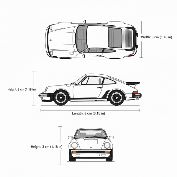 Auto Porsche 911 Turbo Escala 1:60 - Welly - Toyng Chile