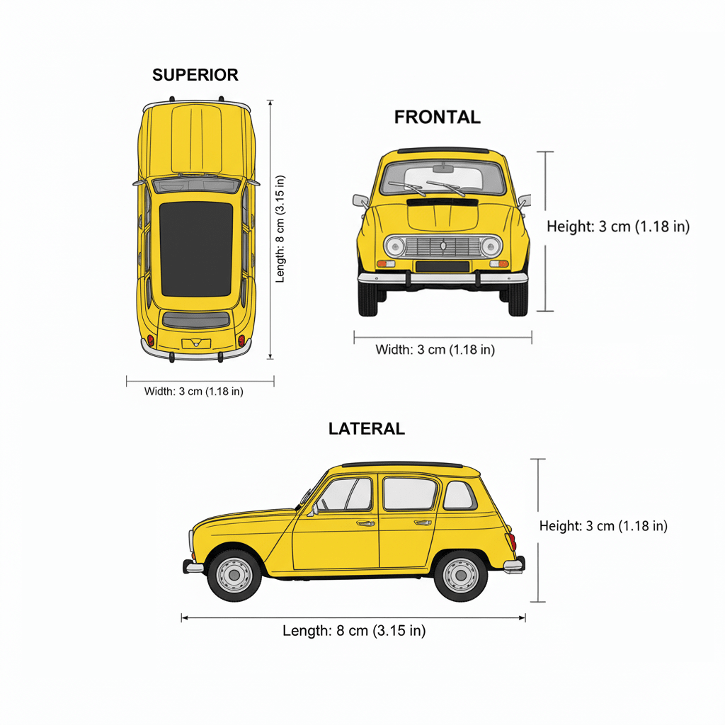 Auto Renault 4 Escala 1:60 - Welly - Toyng Chile
