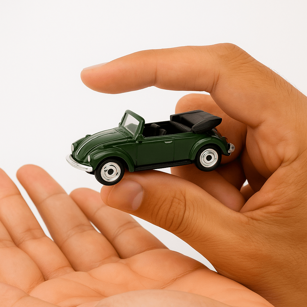Auto Volkswagen Beetle (Convertible) Escala 1:60 - Welly - Toyng Chile