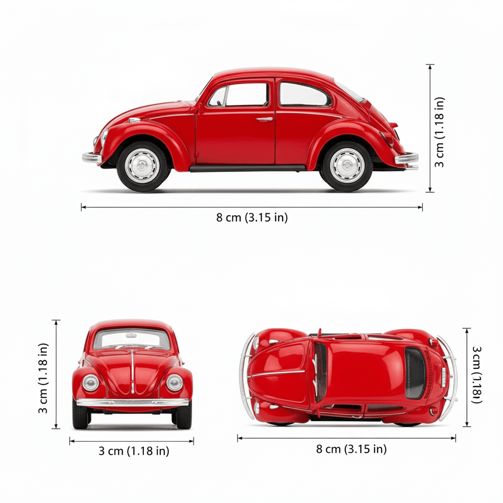 Auto Volkswagen Beetle Escala 1:60 - Welly - Toyng Chile