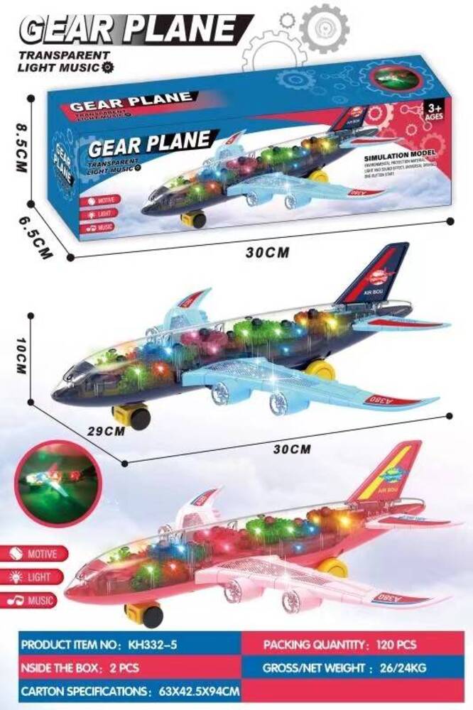 Avión Transparente con Luces y Música – Toyng - Toyng Chile