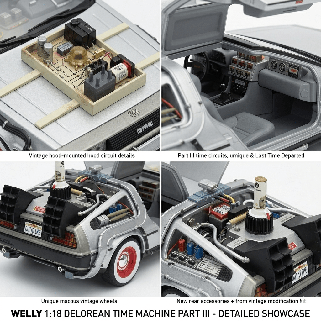 Back To The Future III Delorean Escala 1:24 - Welly - Toyng Chile