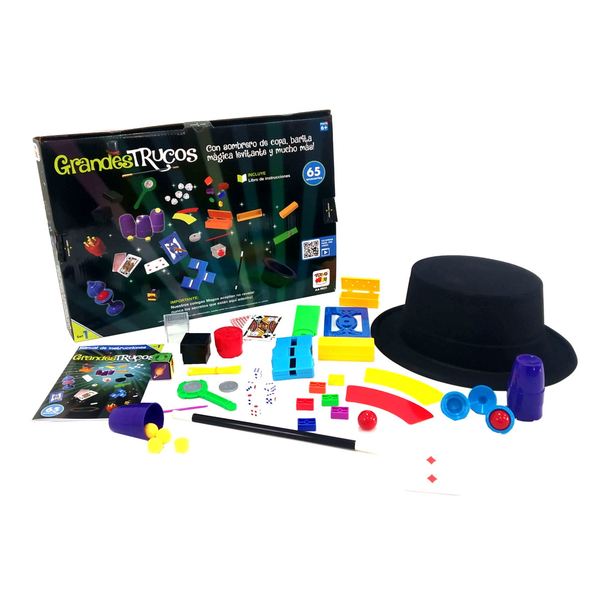 Juego de Magia Grandes Trucos Set 1 (65 Accesorios) - Toyng - Toyng Chile