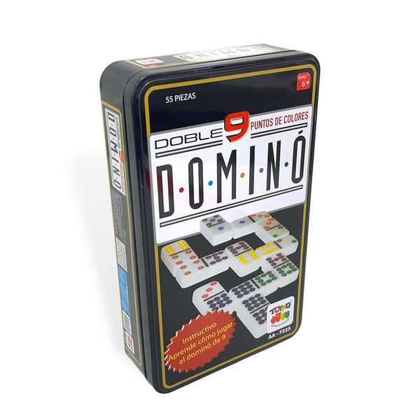 Juego de Mesa Dominó 9 Caja Metálica - Toyng - Toyng Chile