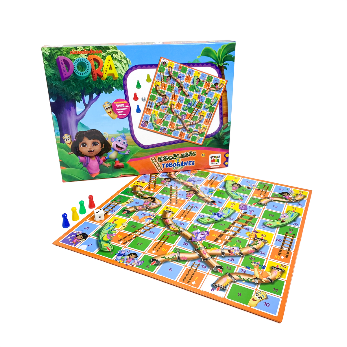 Juego de Mesa Escalera Y Toboganes - Dora La Exploradora - Toyng Chile