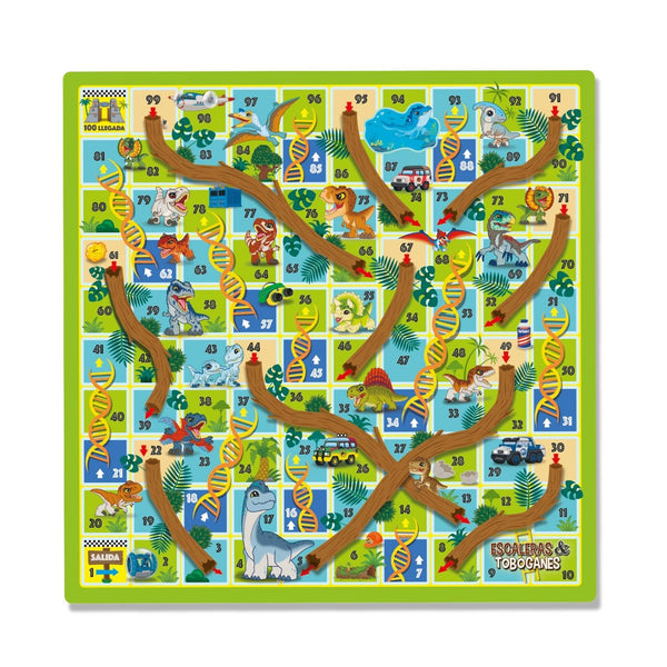 Juego de Mesa Escalera y Toboganes - Jurassic - Toyng Chile