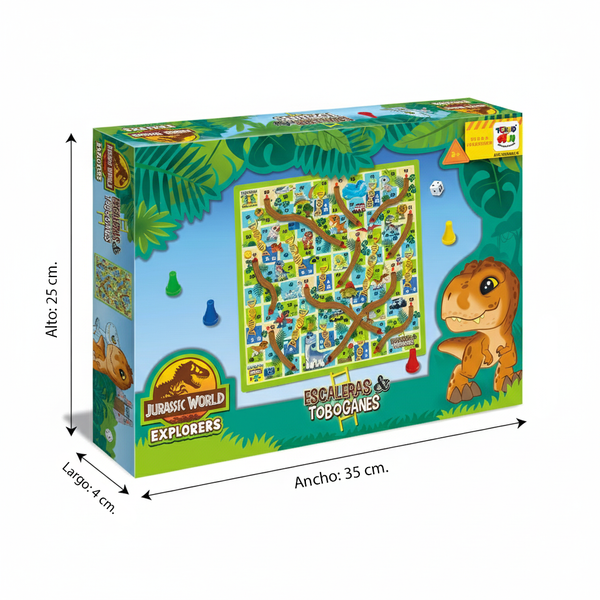 Juego de Mesa Escalera y Toboganes - Jurassic - Toyng Chile