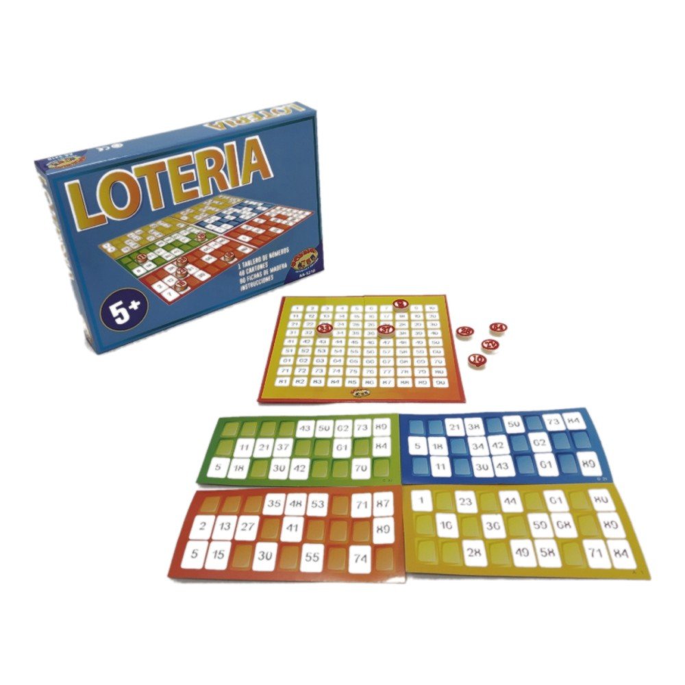 Juego De Mesa Lotería 48 Cartones Fichas De Madera - Toyng - Toyng Chile