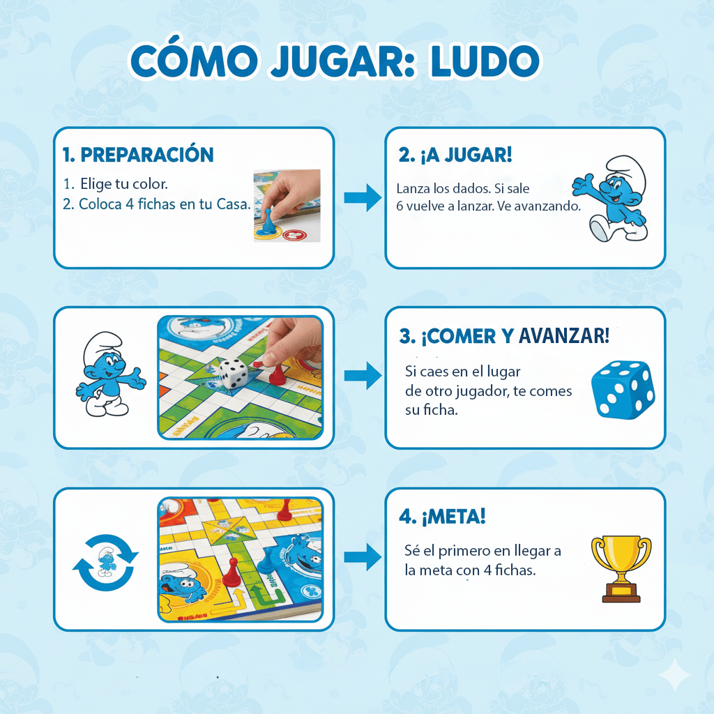 Juego de Mesa Ludo Los Pitufos - Los Pitufos - Toyng Chile