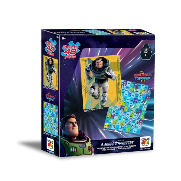 Juego de Mesa Puzzle 2 en 1 + Escalera y Tobogan - Lightyear - Toyng Chile