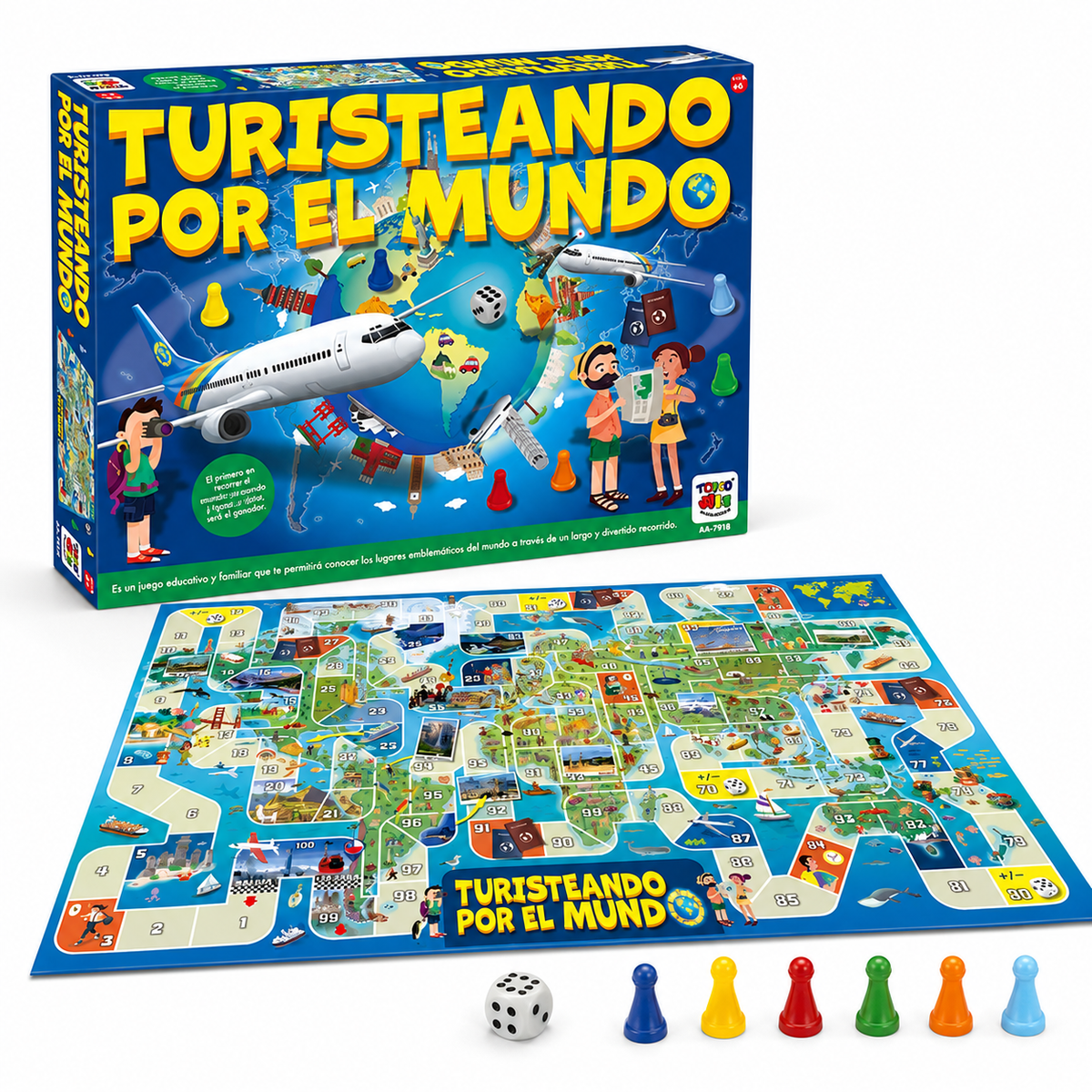Juego de Mesa Turisteando Mundo - Toyng - Toyng Chile