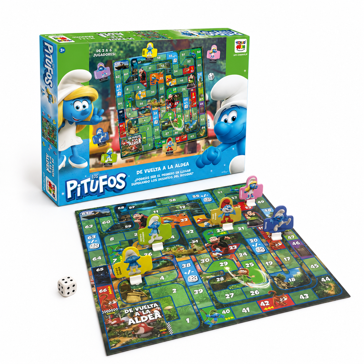 Juego de Mesa Vuelta A La Aldea - Los Pitufos - Toyng Chile