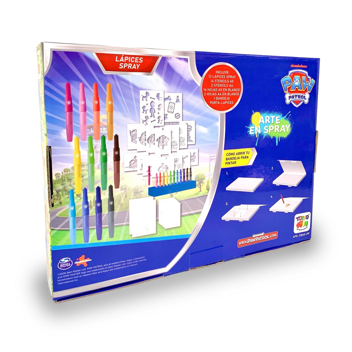 Juego Educativo Arte en Spray con Stencils - Paw Patrol - Toyng Chile