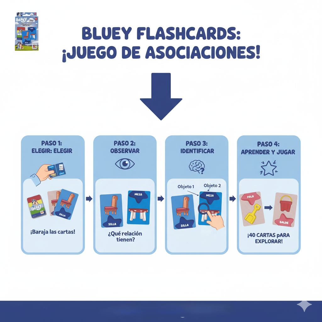 Juego Educativo Flash Cards Asociaciones - Bluey - Toyng Chile