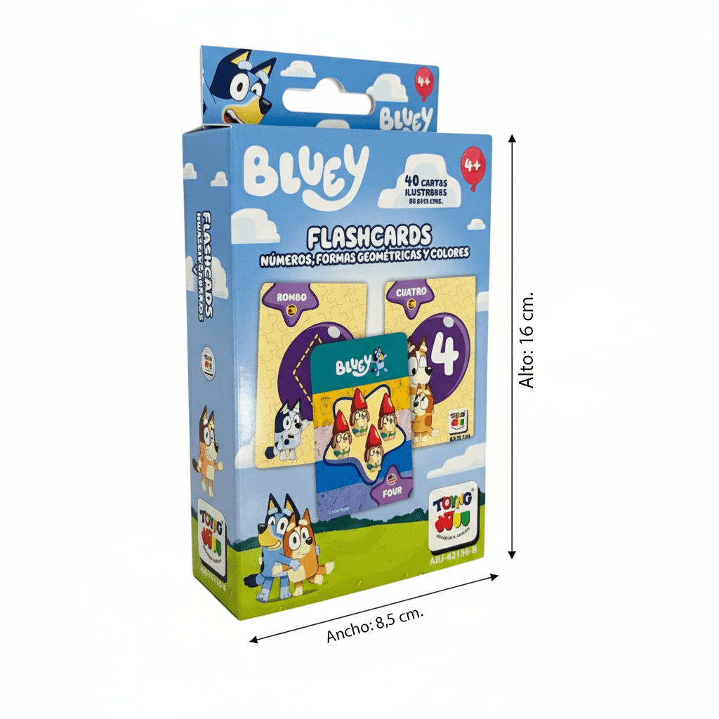 Juego Educativo Flash Cards Números Colores Figuras - Bluey - Toyng Chile