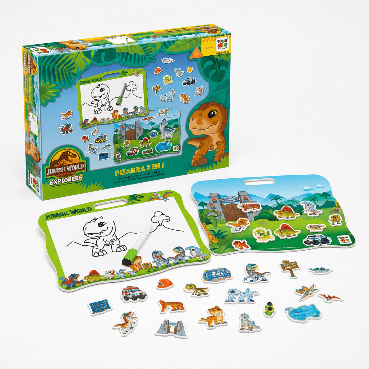 Juego Educativo Pizarra 2 En 1 - Jurassic - Toyng Chile