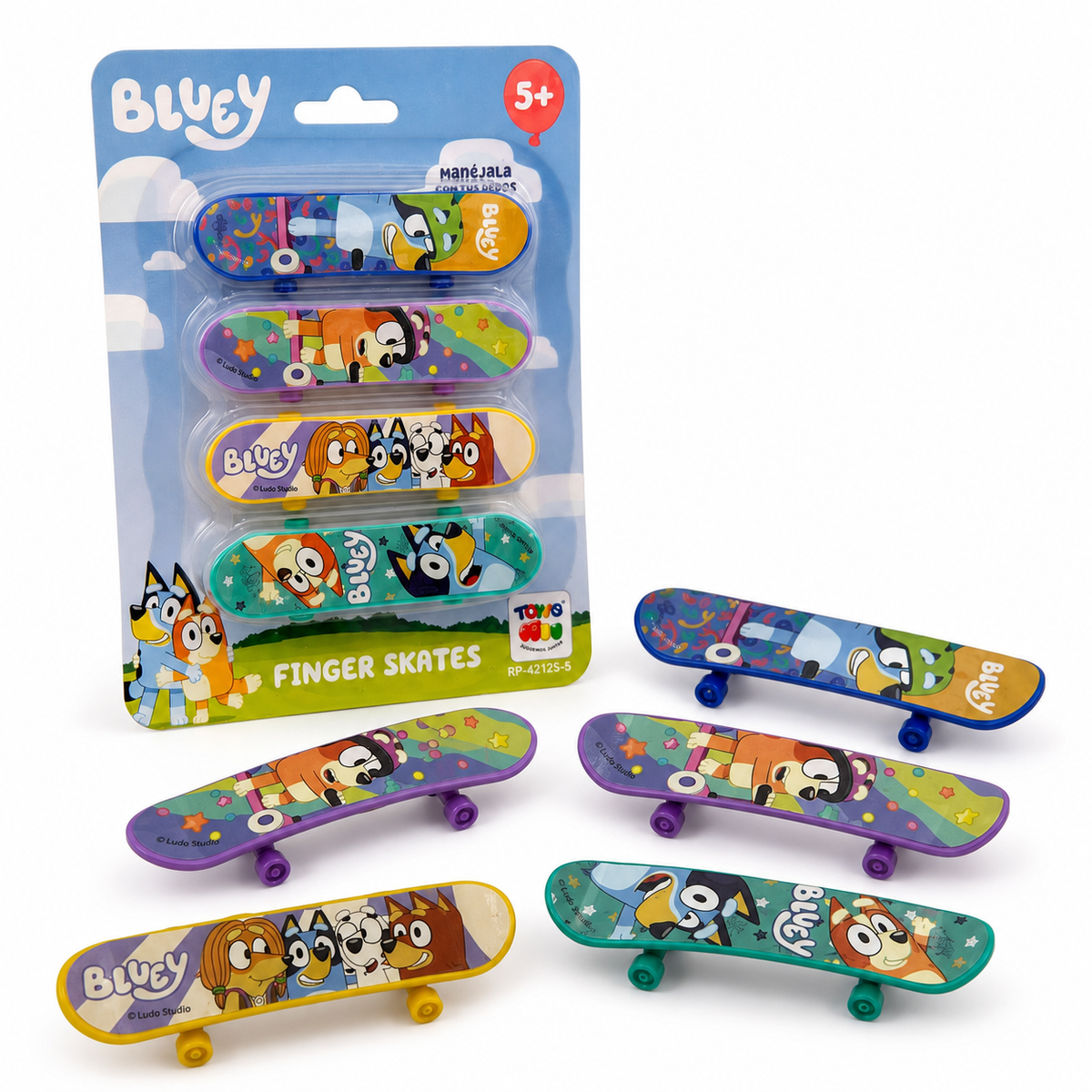Juguete 4 Unidades Finger Skate - Bluey - Toyng Chile