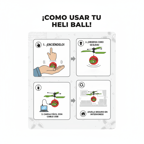 Juguete Heliball Rafael - Ninja - Toyng Chile