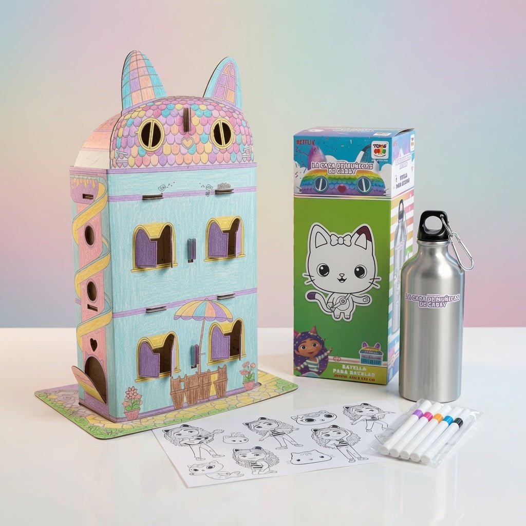 Pack Gabby Casa Chica + Botella para Decorar - Toyng Chile