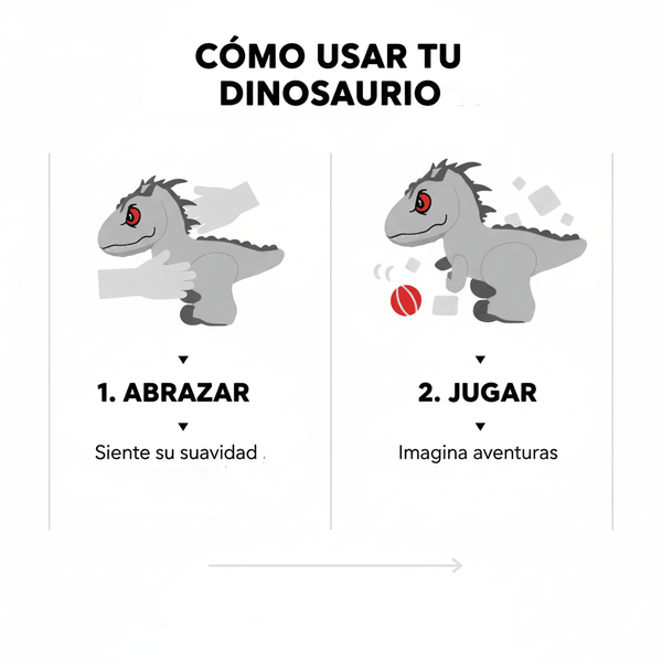 Peluche Dinosaurio Gris - Jurassic - Toyng Chile