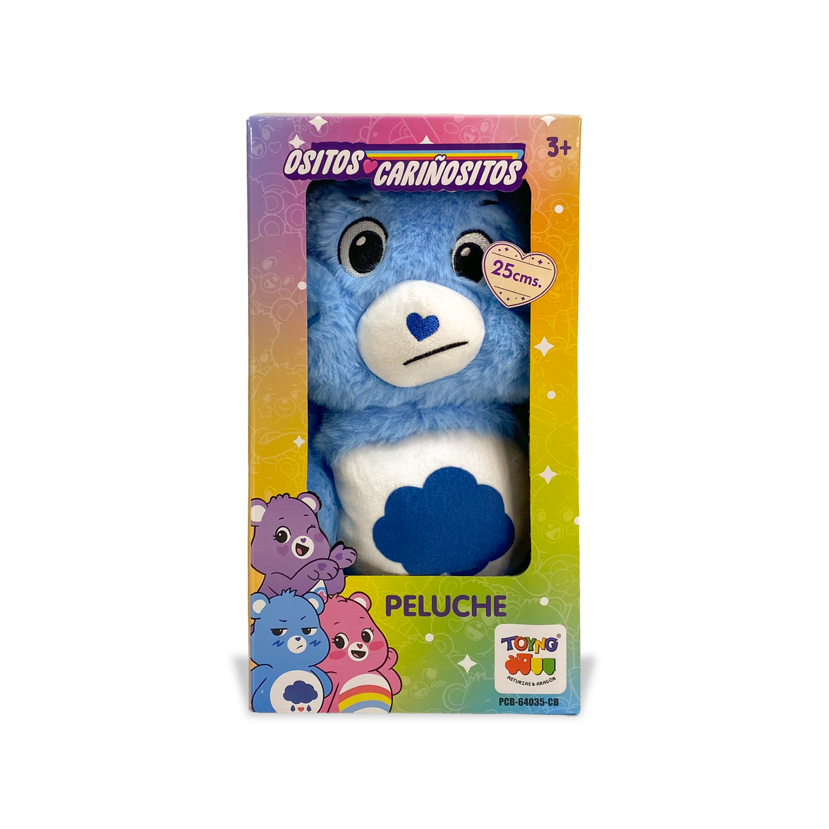 Peluche Gruñosito Azul 25 Cm en Caja - Ositos Cariñositos - Toyng Chile