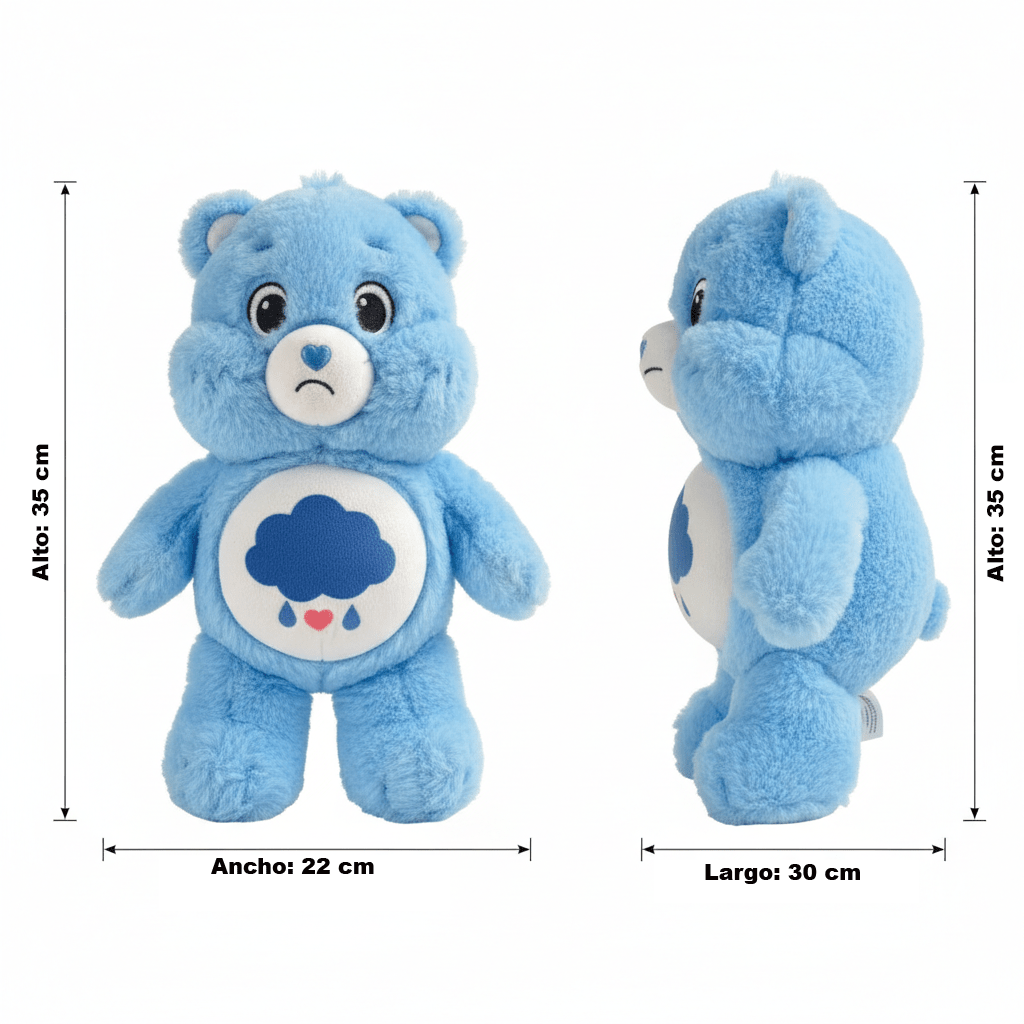 Peluche Gruñosito Azul 35 Cm - Ositos Cariñositos - Toyng Chile