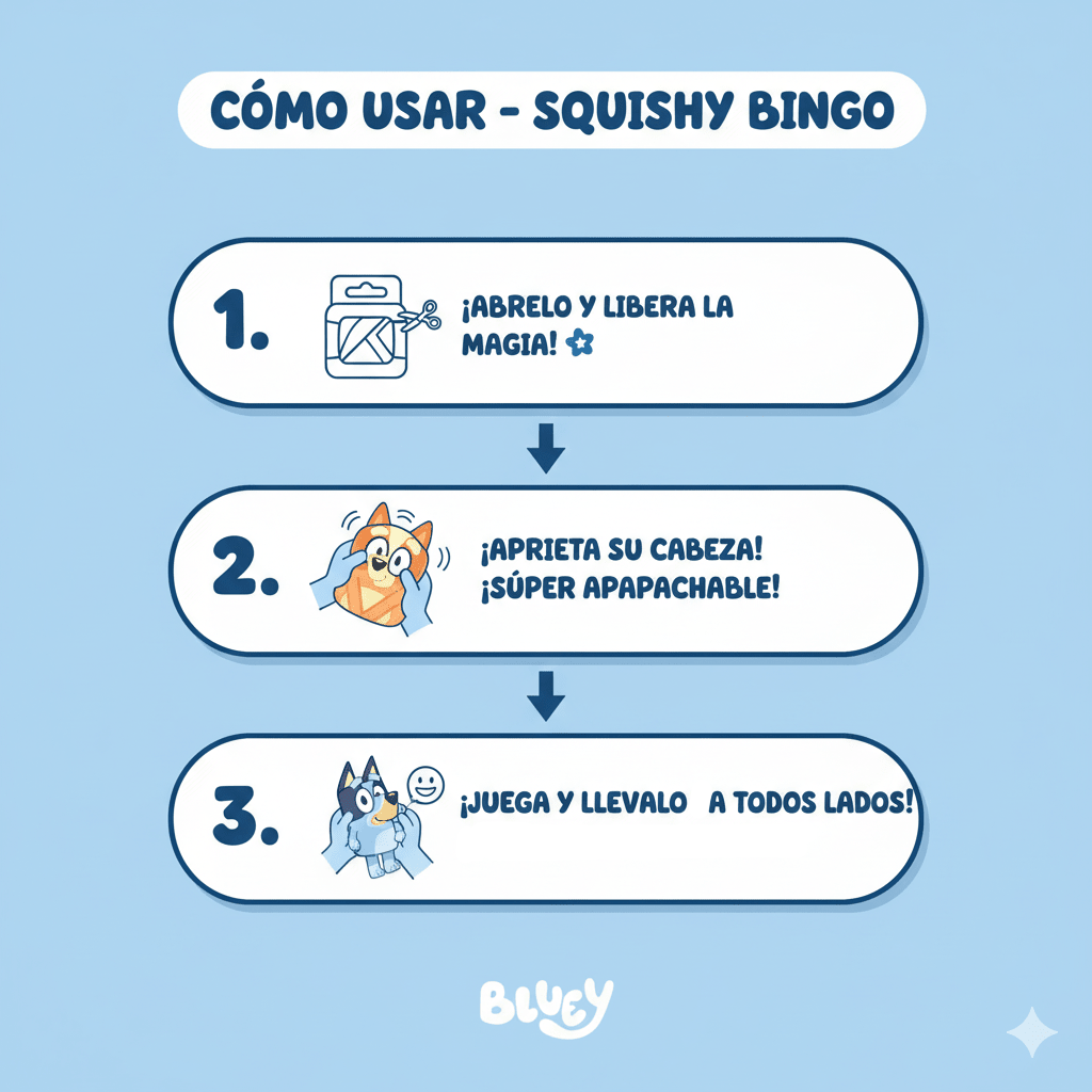 Peluche Squishy Head Bingo - Bluey - Toyng Chile