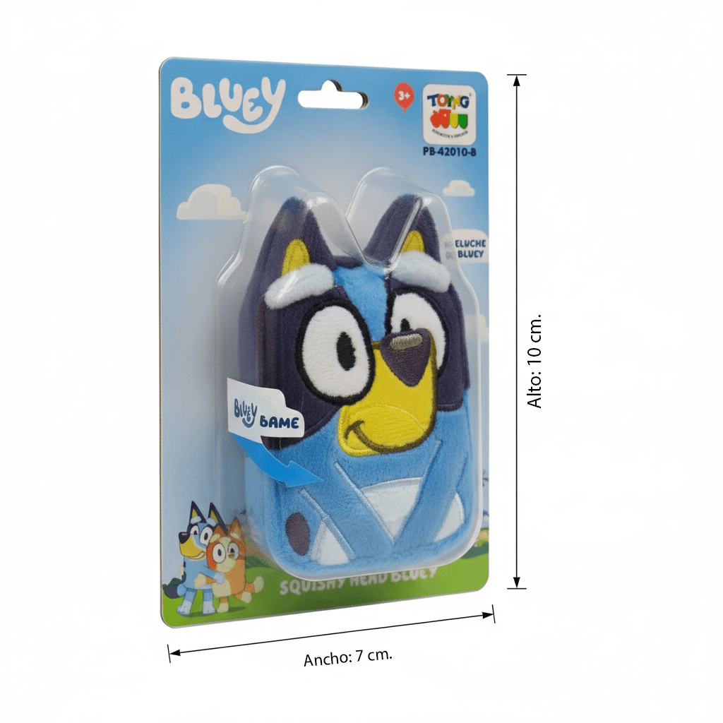 Peluche Squishy Head Bluey - Bluey - Toyng Chile