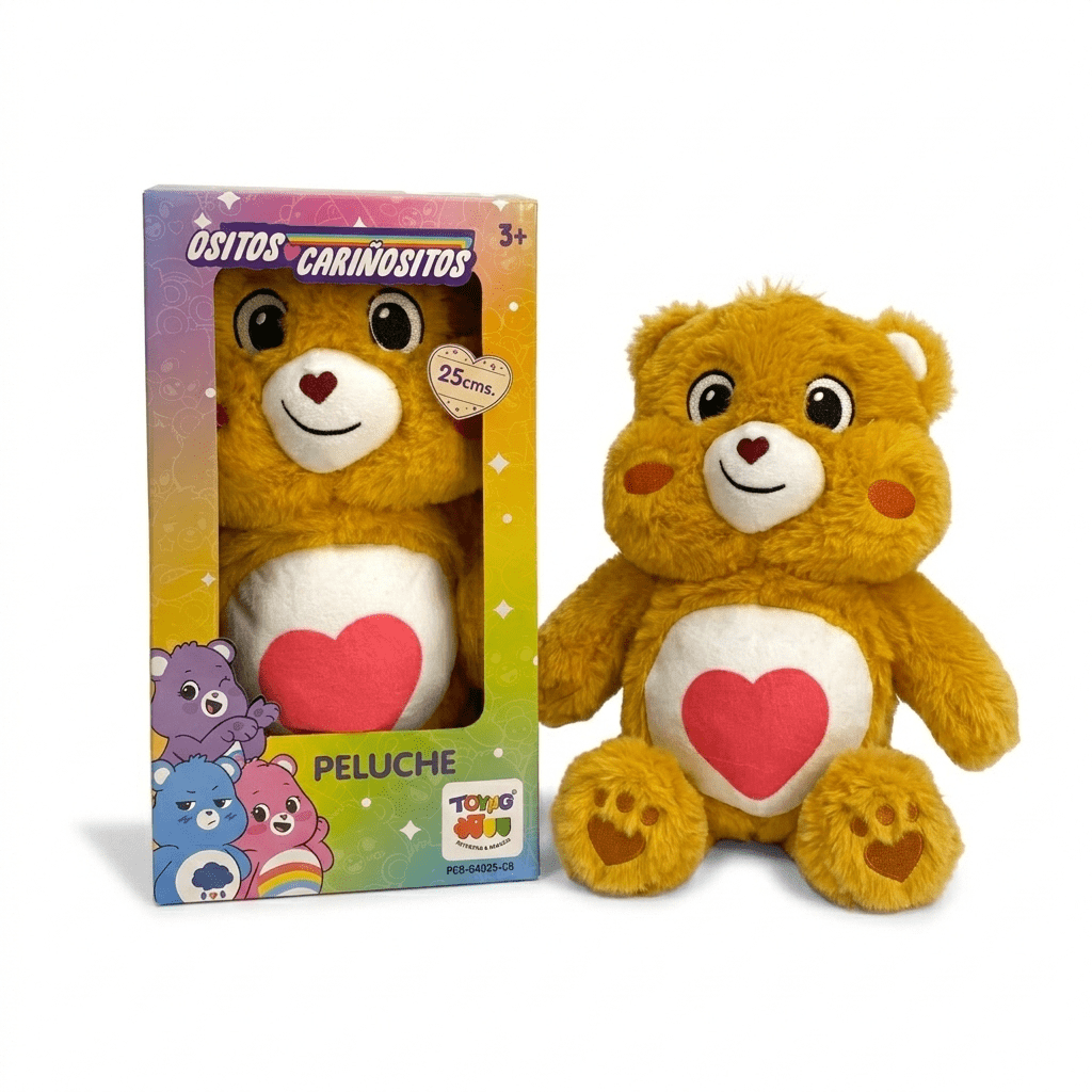 Peluche Tiernosito Naranja 25Cm en Caja - Ositos Cariñositos - Toyng Chile