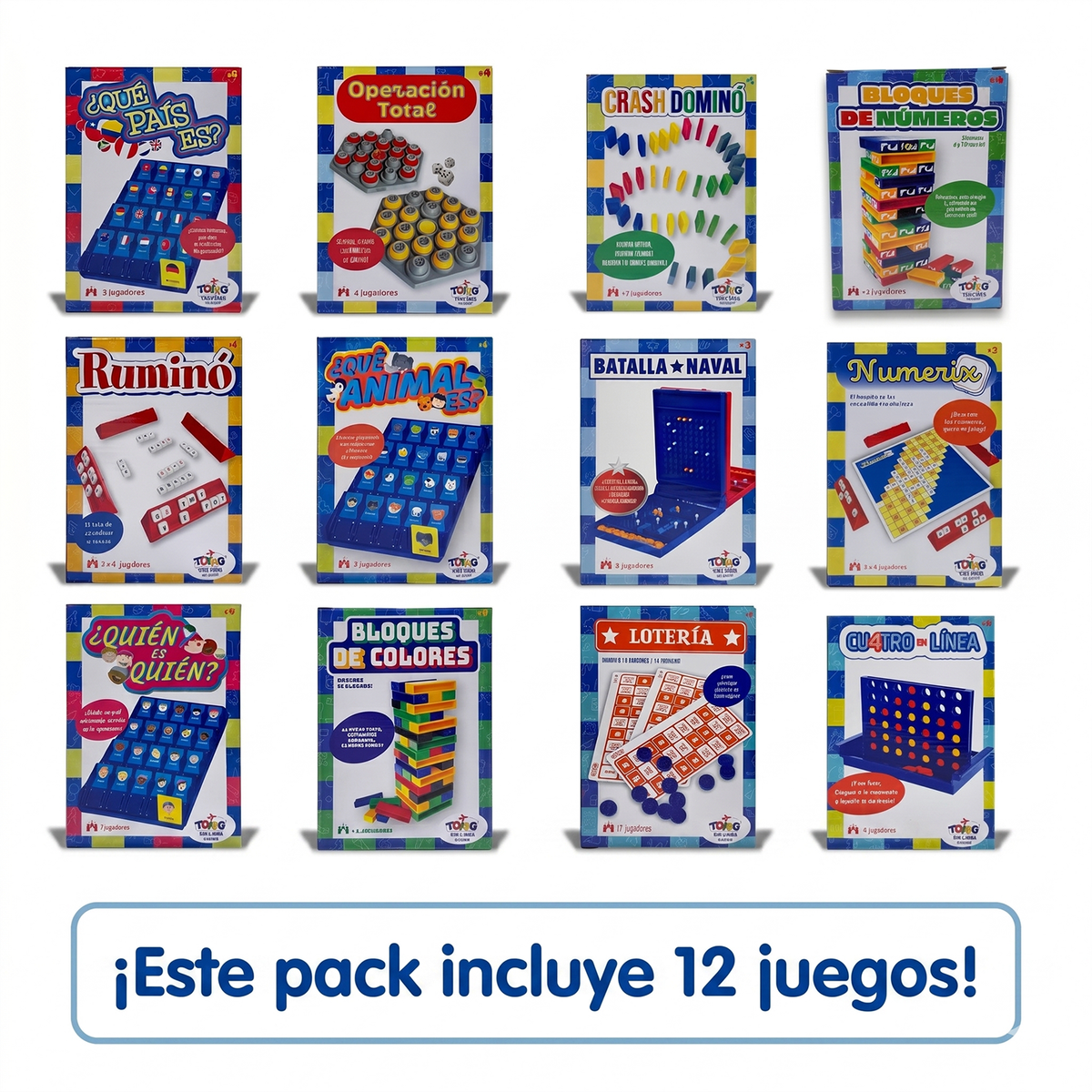 Pack x12 Juegos de Mesa Travel Game Toyng Surtidos