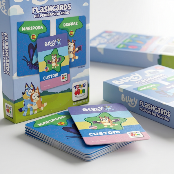 Pack 12 Flash Cards Primeras Palabras Bluey