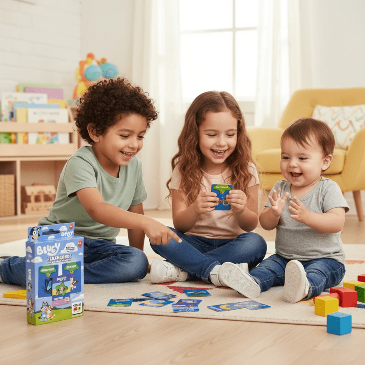 Pack 12 Flash Cards Primeras Palabras Bluey