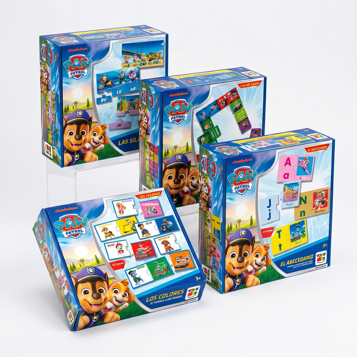 Pack x4 Juegos Educativos Paw Patrol Colección Completa