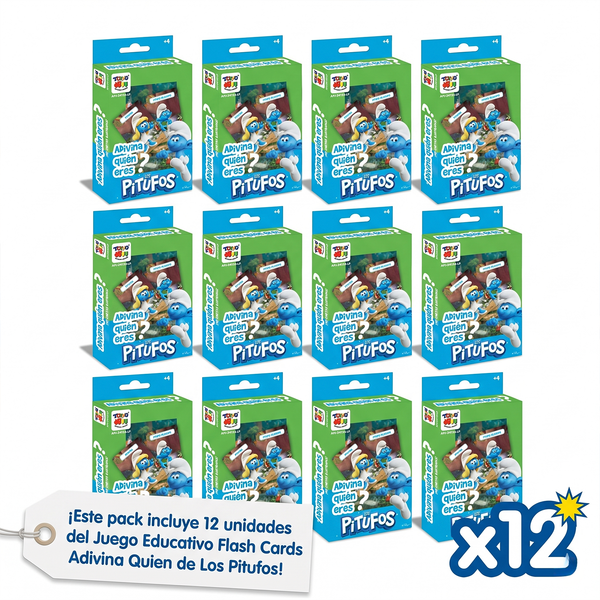 Pack 12 Flash Cards Adivina Quién Eres Los Pitufos