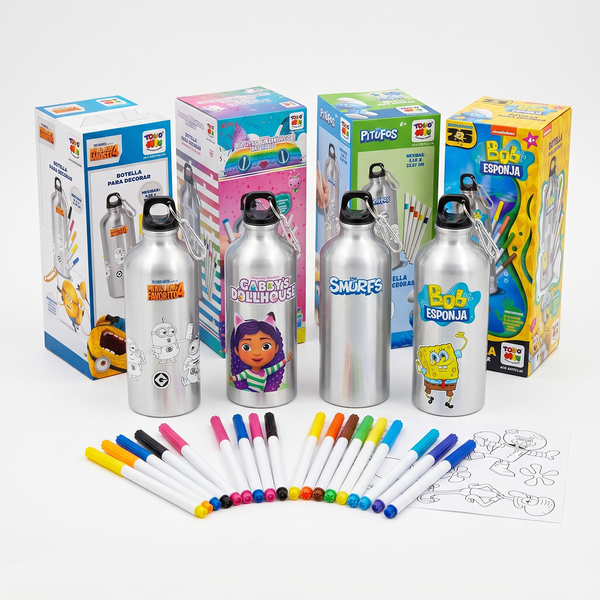 Pack x4 Botellas para Decorar Surtidas Personajes