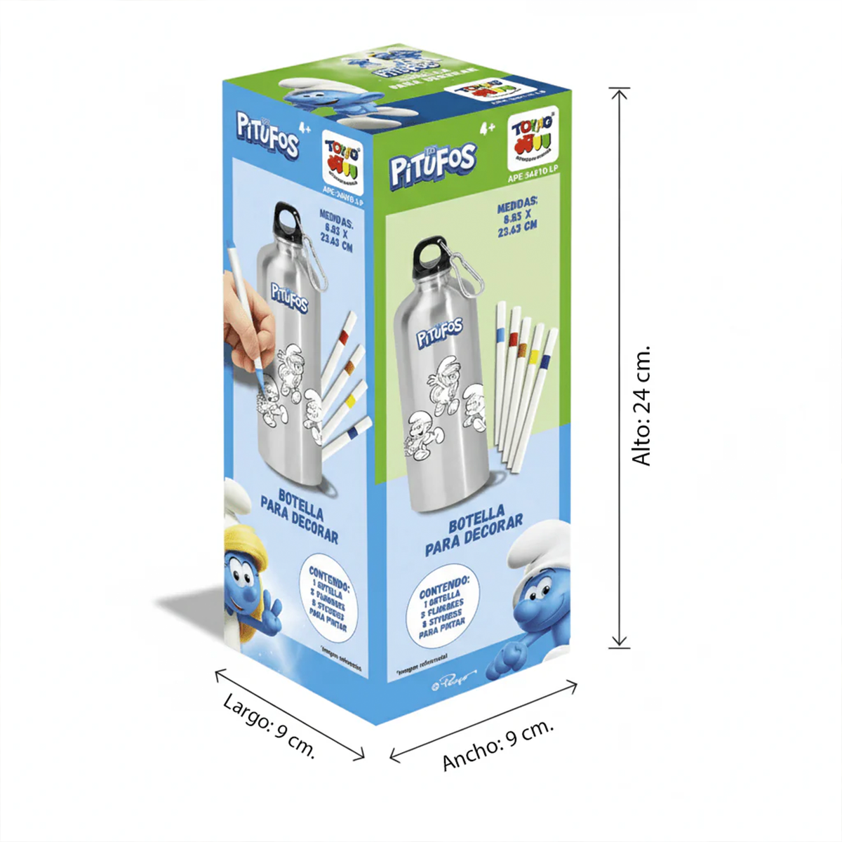 Pack x4 Botellas para Decorar Surtidas Personajes