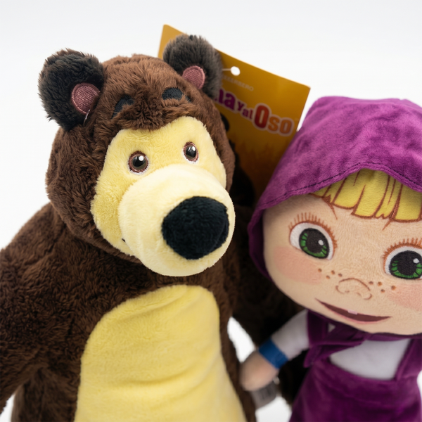 Pack x2 Peluches Masha y el Oso Colección Completa