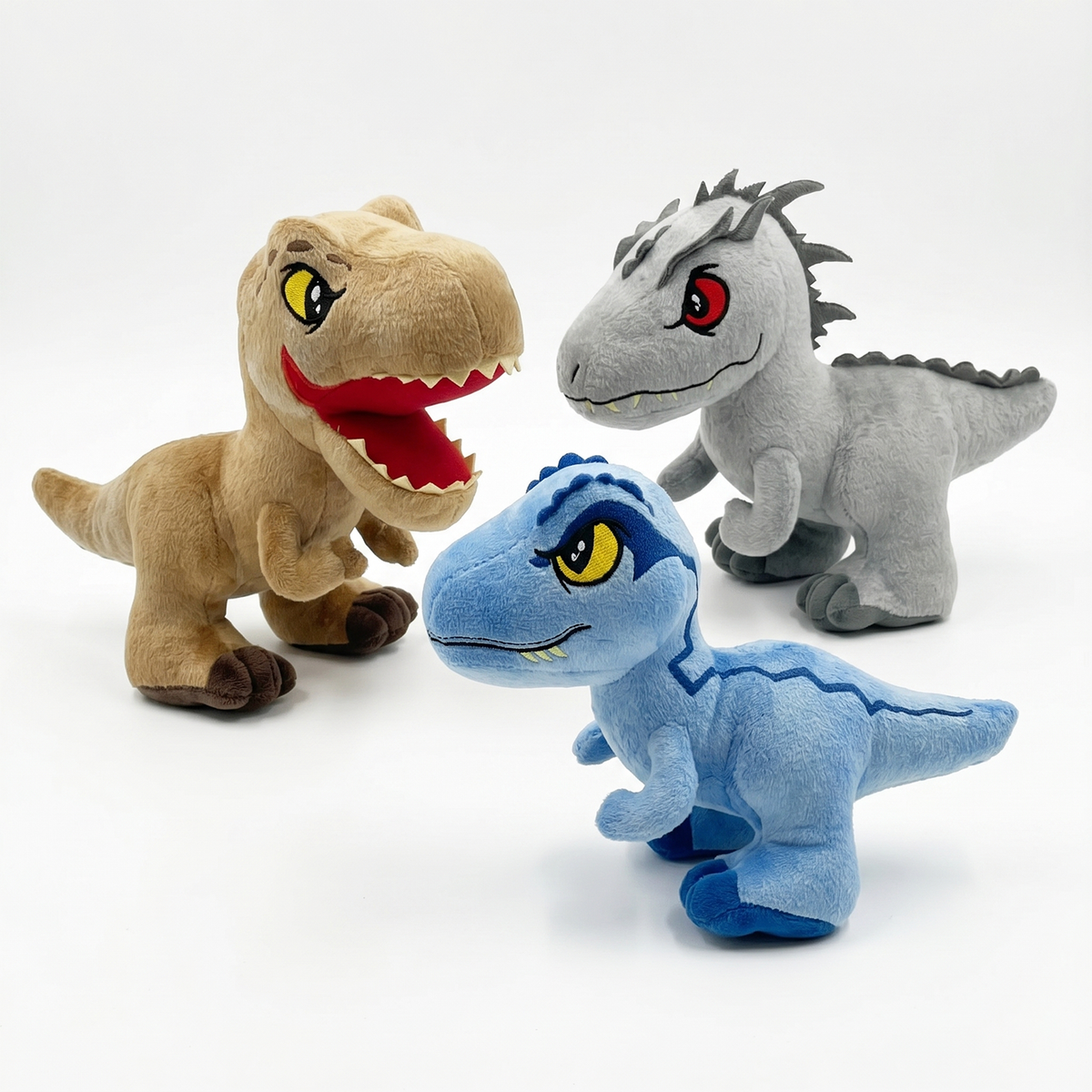 Pack x3 Peluches Jurassic World Colección Completa