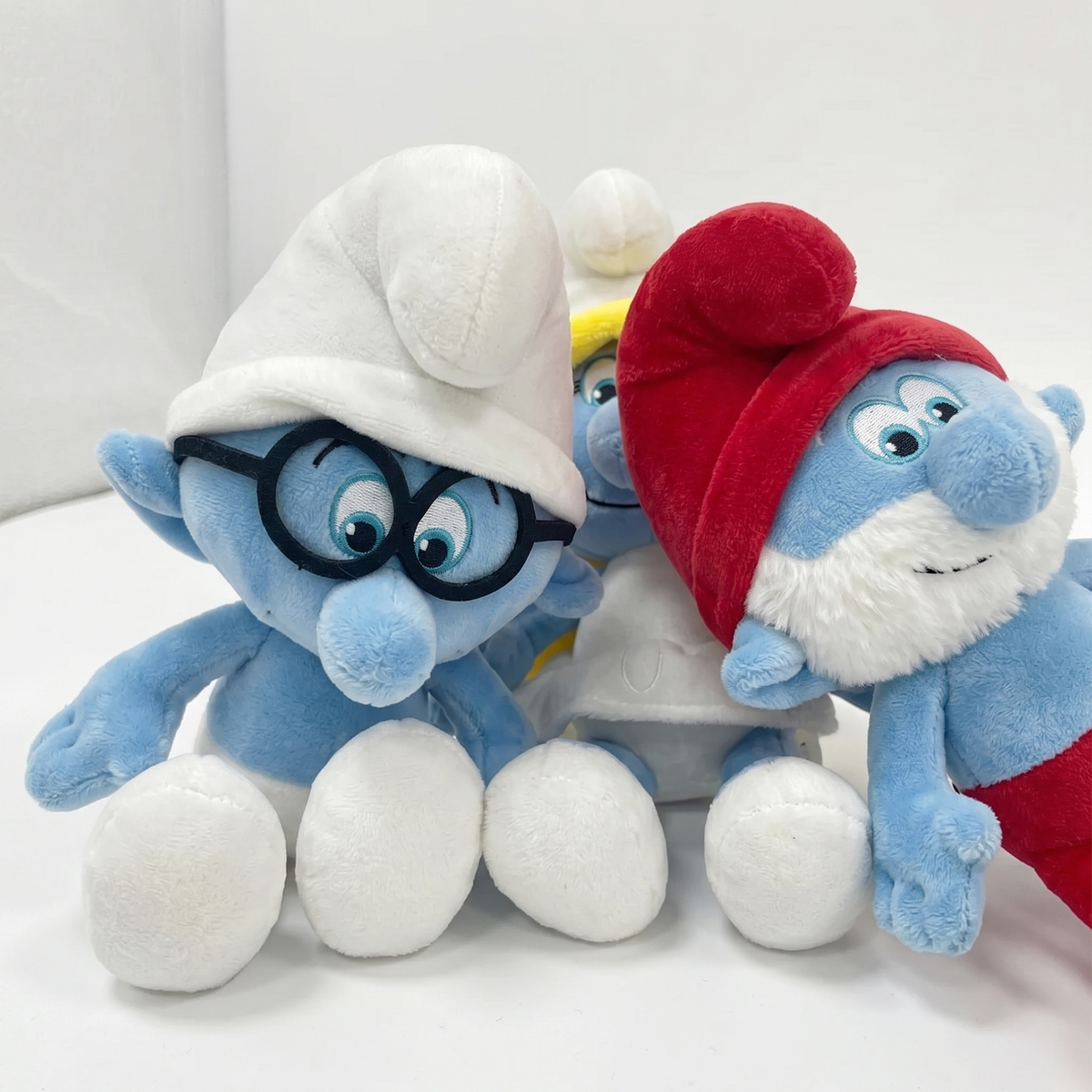 Pack x4 Peluches Pitufos Colección Completa