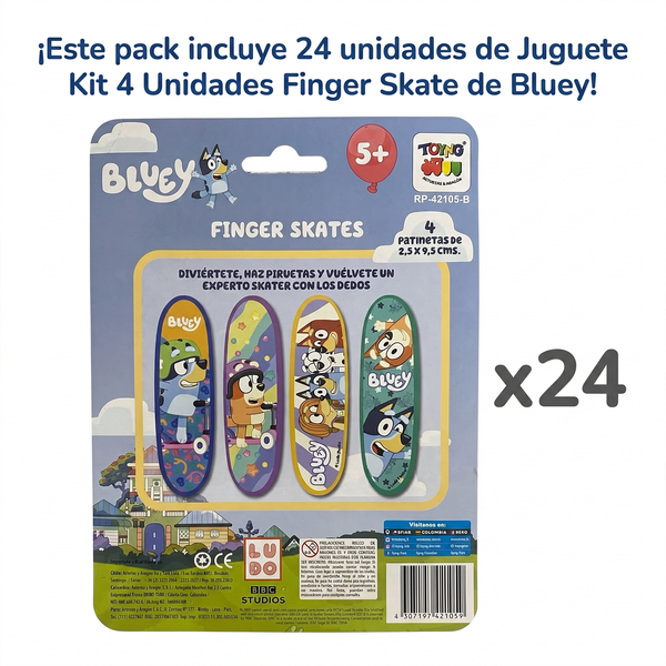 Pack x24 Blister Finger Skate Bluey Blister