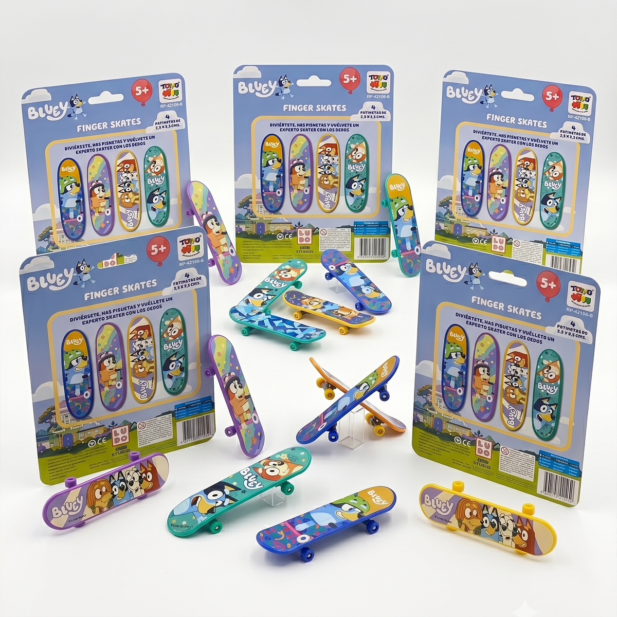 Pack x24 Blister Finger Skate Bluey Blister