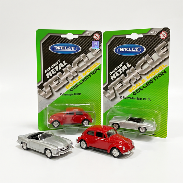 Pack x12 Autos Welly Clásicos Escala 1:60